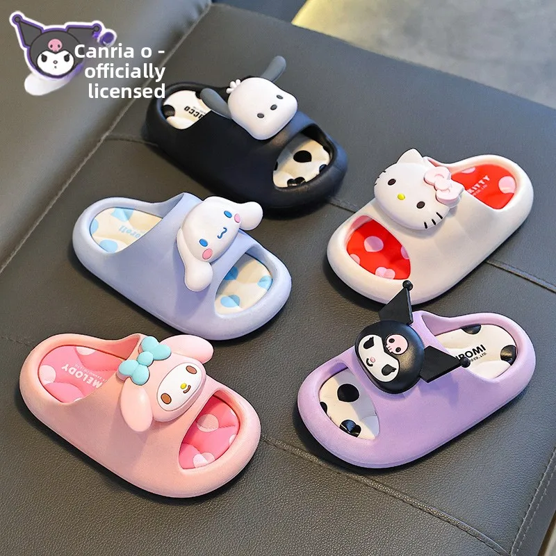 Girls' Princess Summer Slippers Cute Indoor Cartoon Anti-Slip Bath Slippers for Babies Parent-Child Cool Design