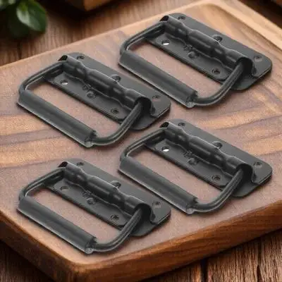 

4pcs Spring Loaded Case Handle Heavy Duty Metal Cabinet Pulls Surface Mount Handles For Boat Garage Storage Boxes Flush Door
