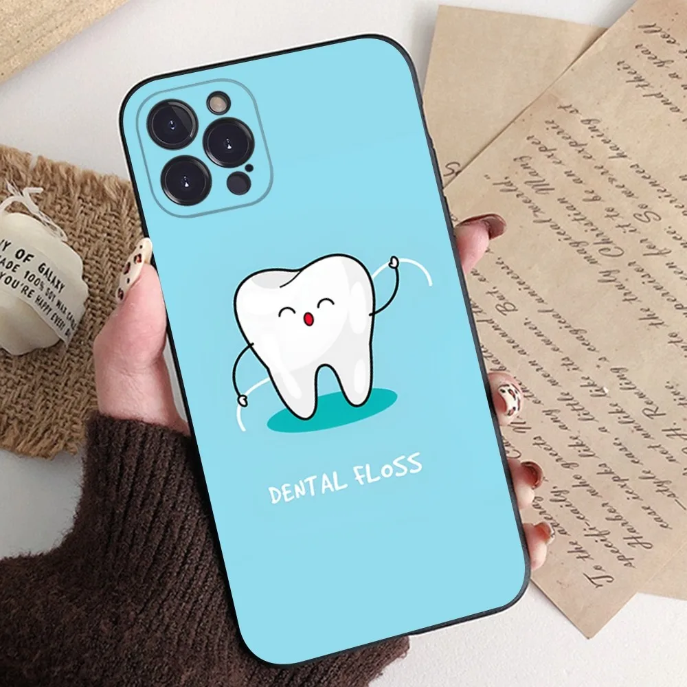 The Dentist Tooth Phone Case For IPhone 16 15 14 13 12 Mini 11 Pro XS Max X XR SE 6 7 8 Plus Soft Silicone Cover