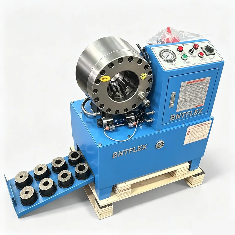 BNT68 Hydraulic Hose Press with 10 Sets of Dies for Home Use Resistant Aluminum Alloy Hand Operated Crimping Tool