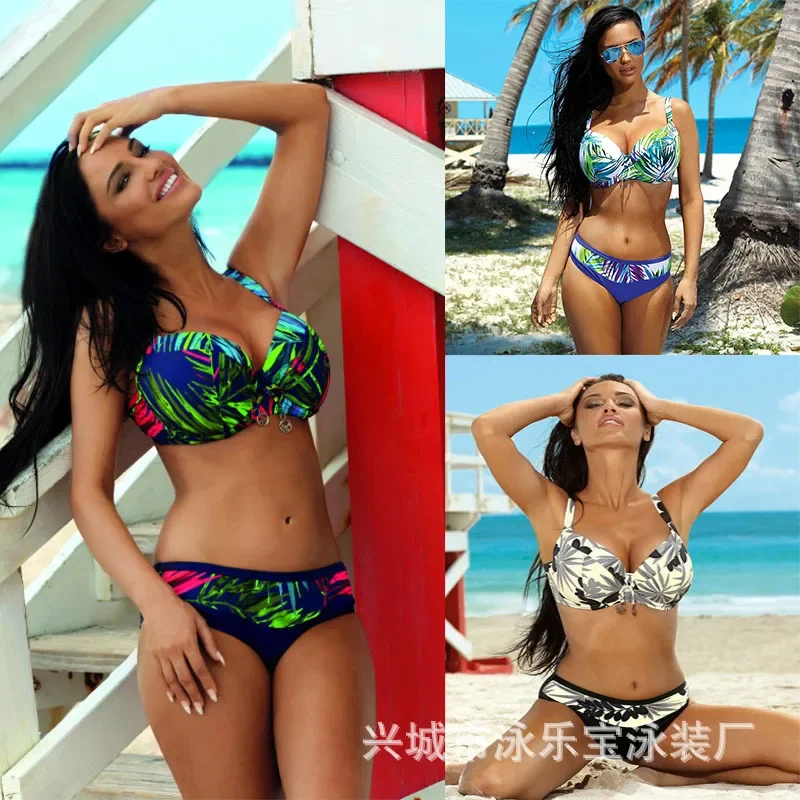 Sexy Bikini Set Swimwear Women Print Swimsuit Push Up Bikini Set Plus Size Bathing Suit 2022 Thong Summer Beachwear Biquini 2XL