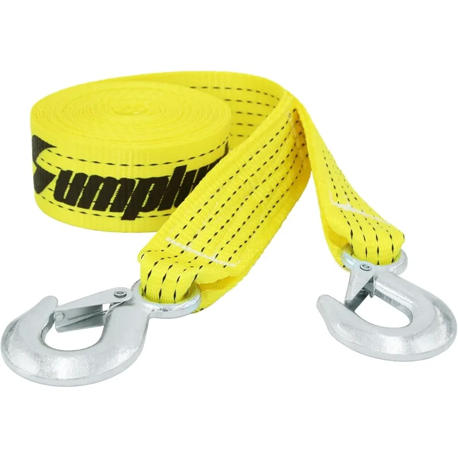 

Сверхмощный буксировочный ремень для квадроциклов с крючками, емкостью 20 футов, 15000 фунтов для грузовиков и транспортных средств, 2 дюйма x 20 футов, прочная идея буксирных тросов