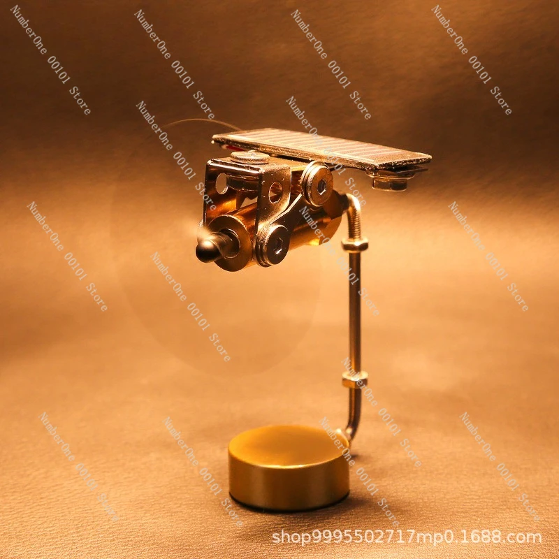Car solar-powered premium ornament, metal model car accessory, fan blade creative decoration, men's exclusive