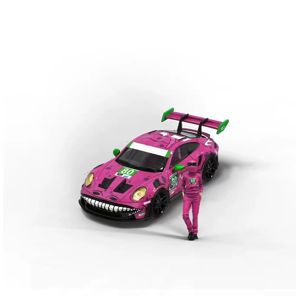 TIME MICRO/STAR RACE 1:64 Pink/green Tyrannosaurus Painting Alloy Model Car for Collection& Display