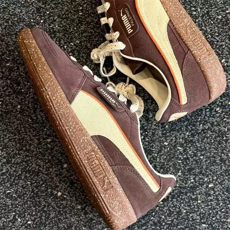 Puma official genuine men's and women's sports casual shoes, Palermo training shoes, couple's sneakers, T-shaped shoes 398382-02