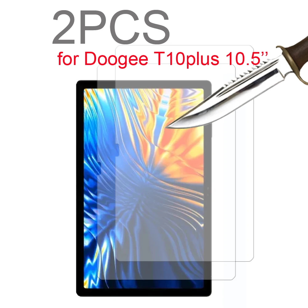 2PCS for Doogee T10 Plus T10plus 10.5'' Tempered Glass Screen Protector Tablet Protective Film HD Clear