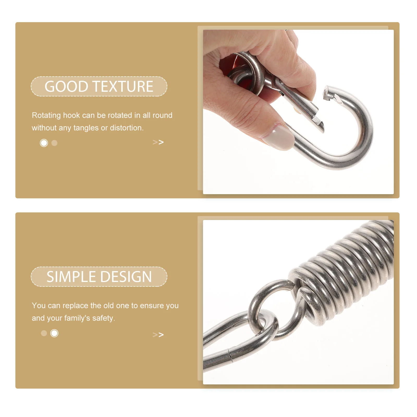 

1Set Durable Metal Hammock Hanger Professional Swing Accessory with Rotating Hook for Home Hoisting Decorations