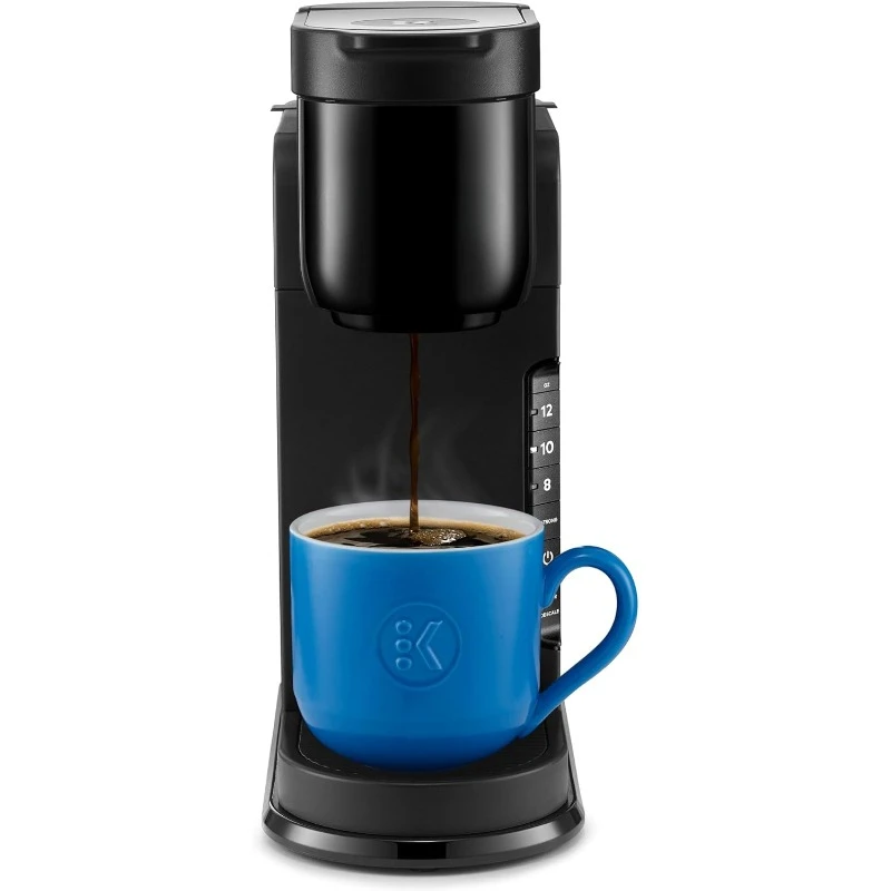 K-Express Single Serve K-Cup Pod Coffee Maker 3 Brew Sizes Strong Button Feature 42oz Removable Reservoir Black