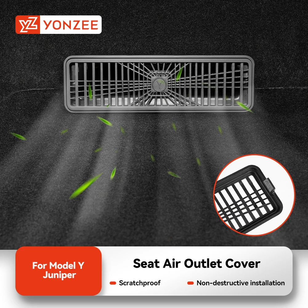 

YZ For Tesla Model Y Juniper 2026 Under Seat Rear Air Vent Protect Cover Anti-block Backseat Outlet Grille Protection Accessorie