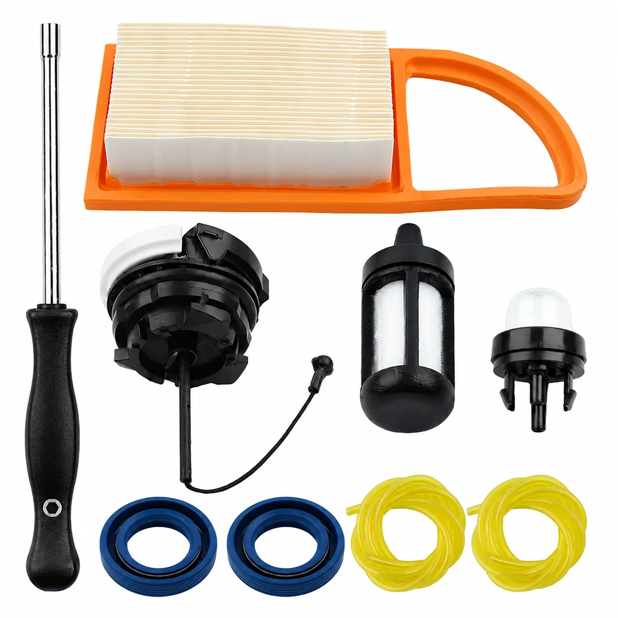 Air Fuel Filter Line Hose Primer Bulb Kit For Stihl BR500 BR550 BR600 Garden Blower 4282 141 0300 Tune Up Repair Parts Cap Tools