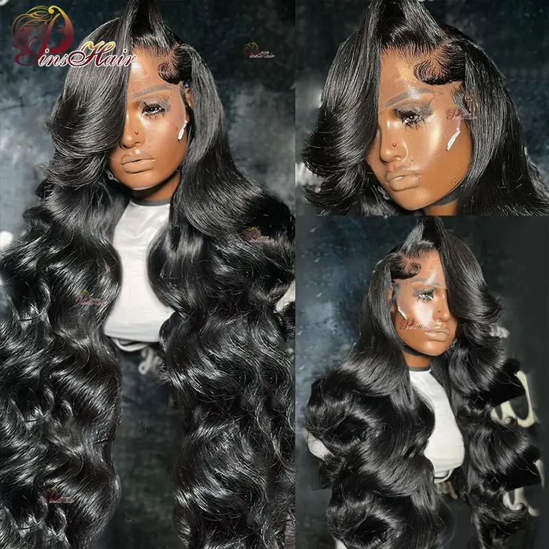 13X6 Kant Front Human Hair Pruiken Body Wave Pre Geplukt 13X4 Transparante Lace Frontale Pruik Voor Vrouwen Remy Mensenhaar 180% 34Inch