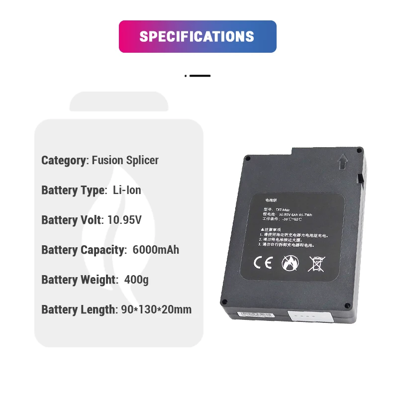 10.95V 6000mAh Lithium Ion TXT-Max T-107 T-108 T-207 T-208 Rechargeable Li-ion Ba ttery for T-207X Fu sion Splicer