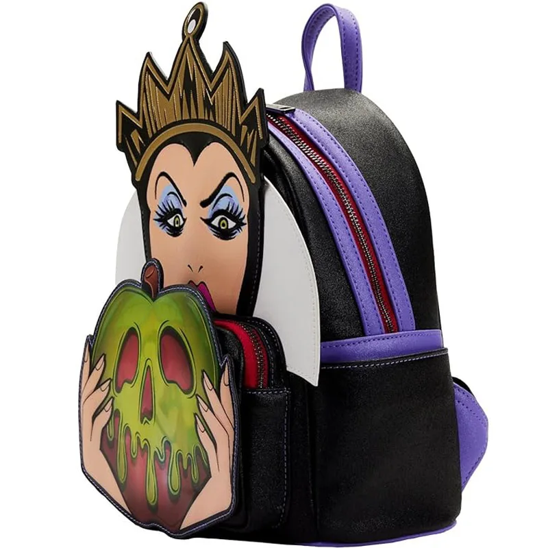 Disney Villains Evil Queen Apple Womens Double Strap Shoulder Bag Purse Snow White Movie Backpack