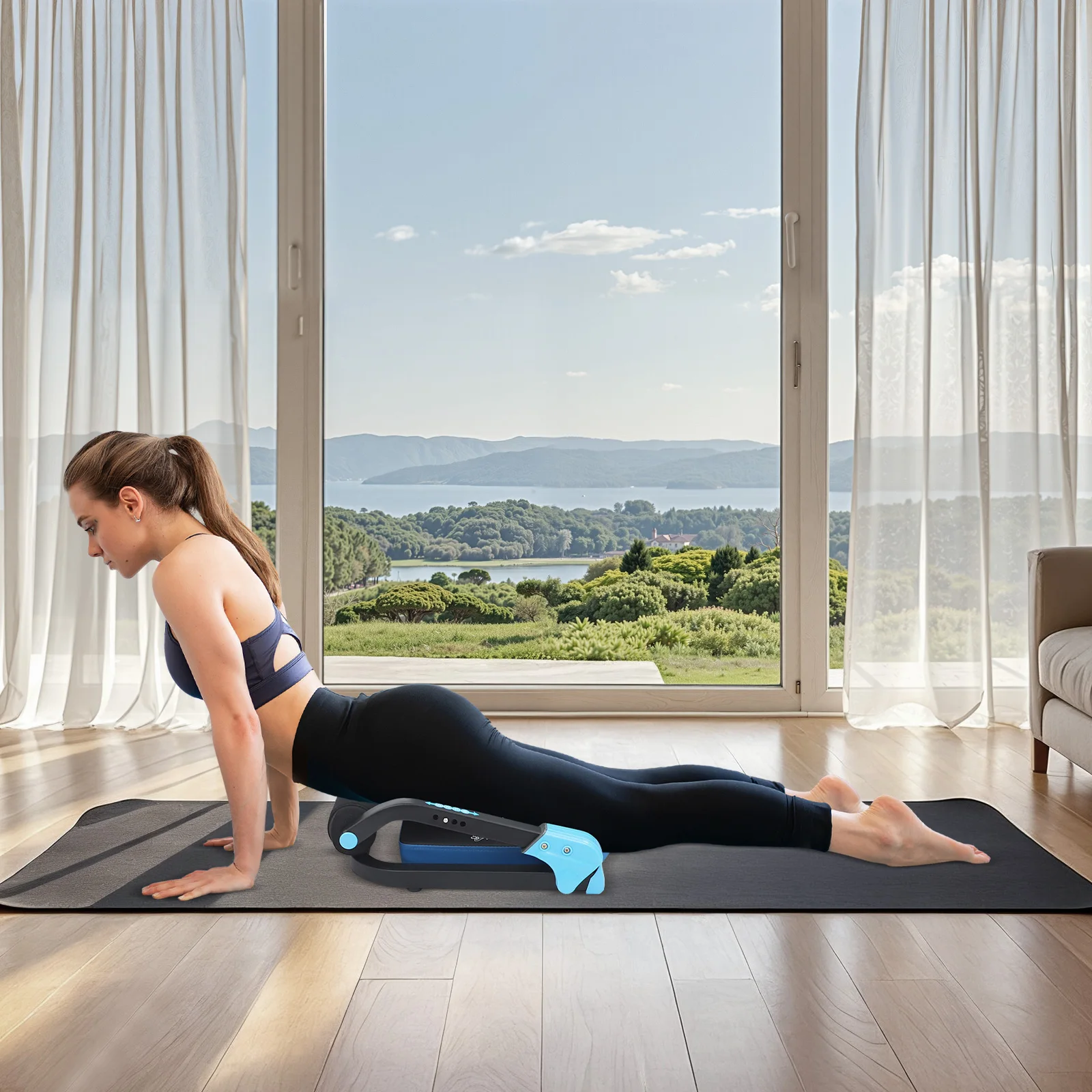 

Тренажер для пресса 3-уровневый, складной, для тренировки мышц живота, талии, бедер и рук, для дома и офиса