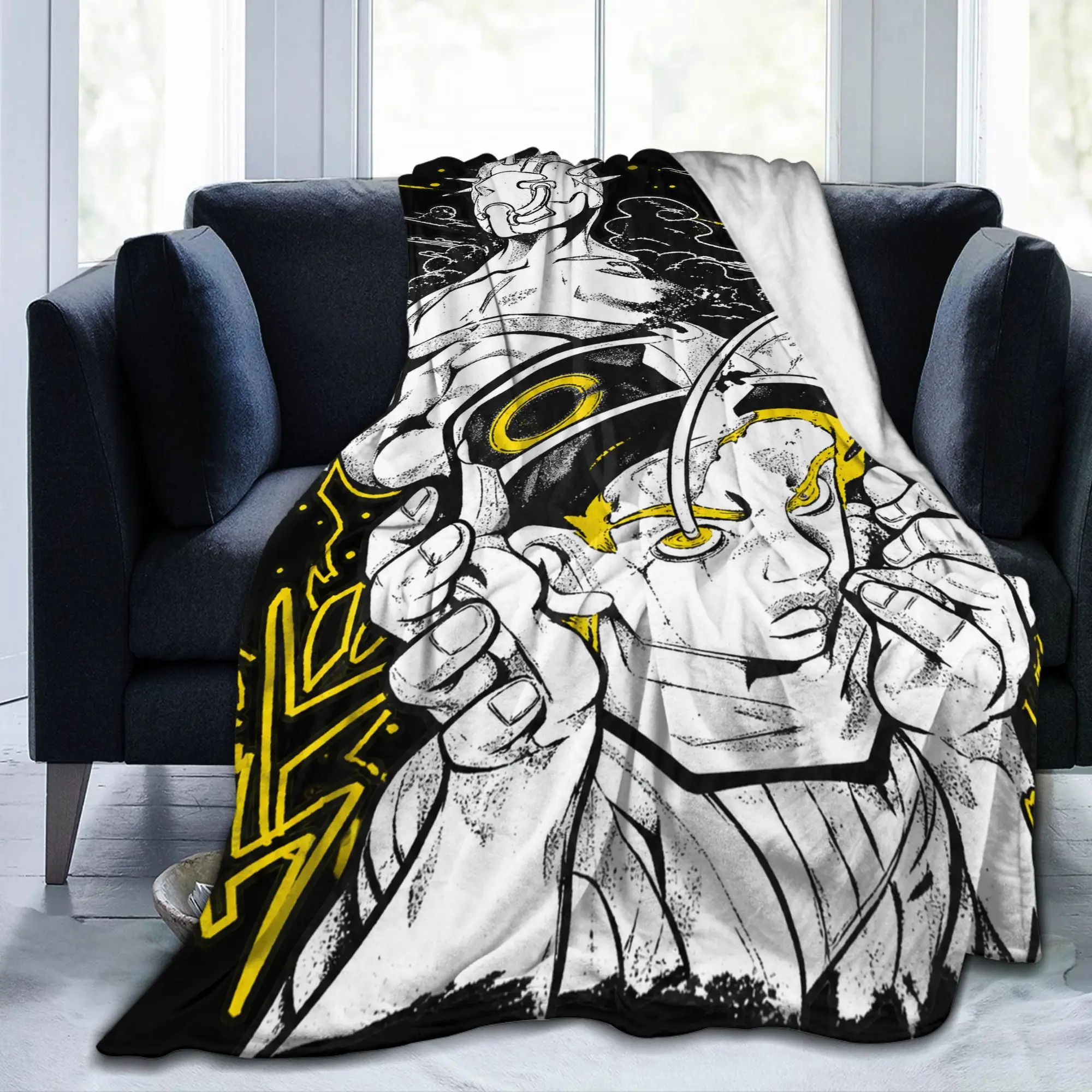 Jojo's Bizarre Adventure Johnny Joestar Rider Blanket Warm Soft  Throw Blanket Winter Couch Chair Sofa Bed Fashion Bedspread