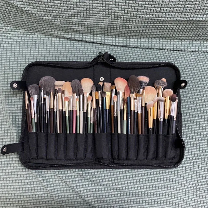 Makeup Artist Bag Large-Capacity Folding Cosmetic Brush Storage Bag Home Bathroom Brushes Holder Desktop Lipstic Organization