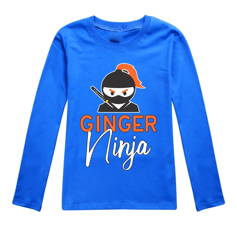 Anime NINJA KIDZ Girls Boys T Shirt Sping Autumn Cotton O-neck Full Sleeve T-shirt Kids Pullover Cartoon Children Clothing