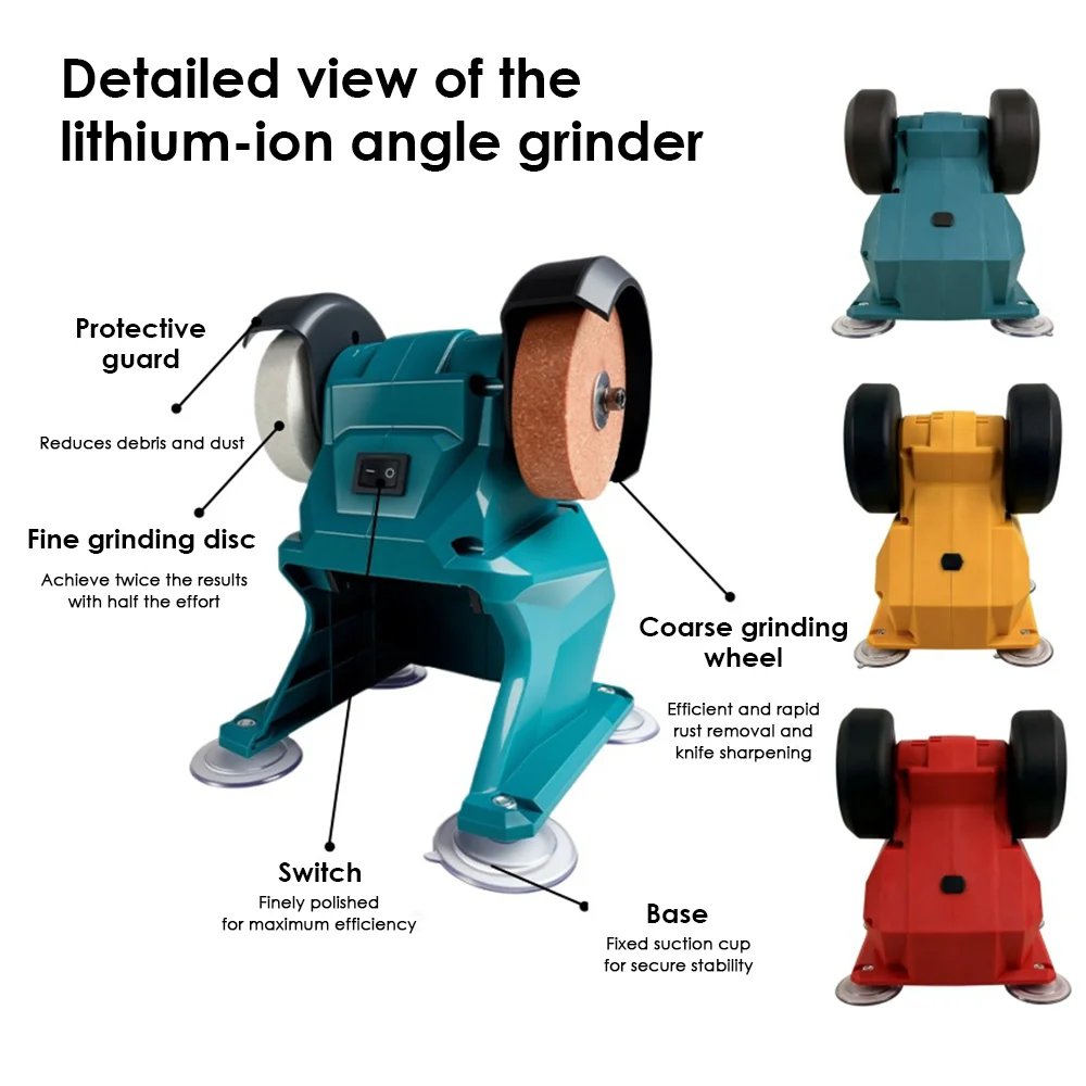 

lectric Goddess 150W Cordless Electric Bench Grinder Metal Wood Stone Knife Polishing Grinding Tool For Dewalt/Makita Battery