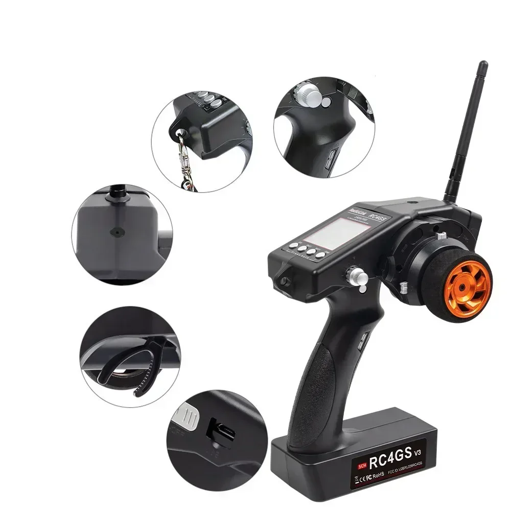 RadioLink-Transmetteur gyroscopique RC4GS V3 5 canaux, 2.4G R4FGM R6F R6FG V5.1, pour voiture RC, bateau, véhicule, modèle, jouet, pièces