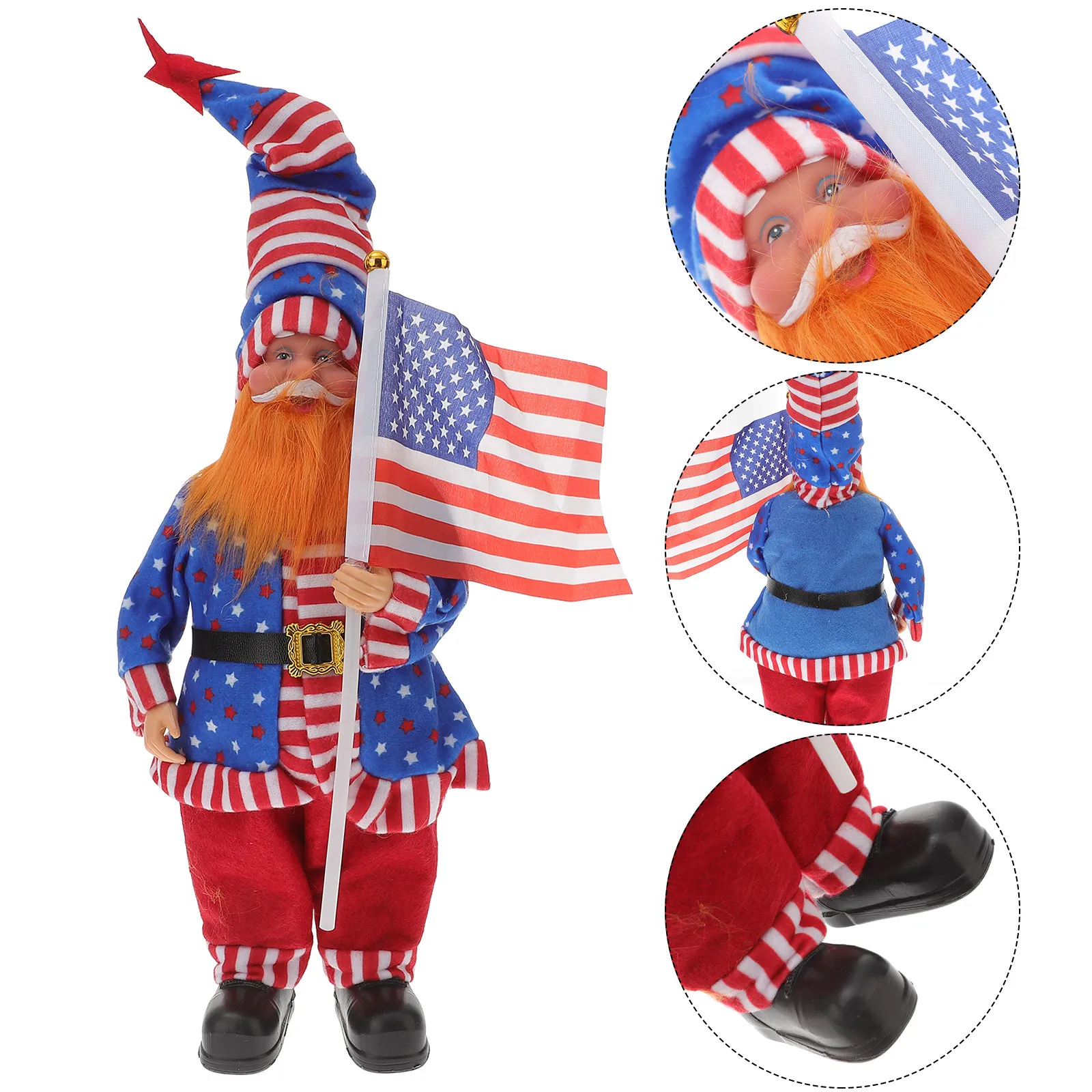 Delicate Uncle Sam Independence Day Decor Ornament Festive Party Supply Creative Home Decoration Birthday New Year Gift Item