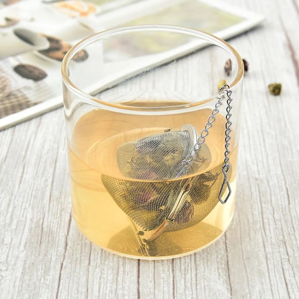 

2Pcs Professional Stainless Steel Tea Filters Hook Chain Design for Pots Pans Home Office Use Stainless Steel Tea Filters