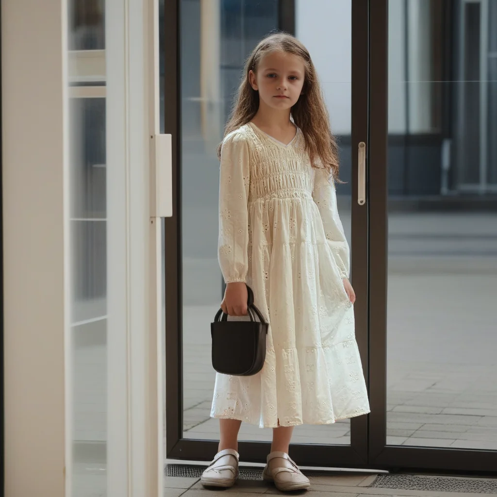 

Spring Girls White Dress Lace Cotton Long Sleeve Princess Dresses for Kids Sweet Stylish Birthday Outfit Teen Children Clothes