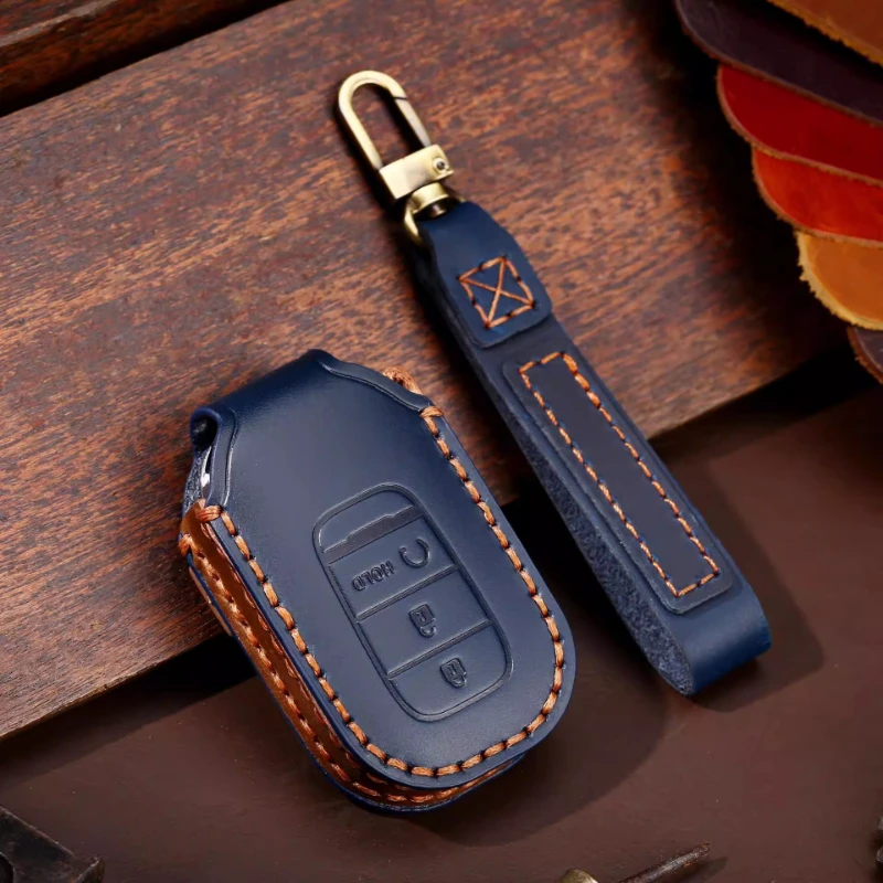 Genuine Leather Key Fob Cover Case for 2025 2026 Honda Civic 11th Gen Accord CRV HRV Breeze Avancier