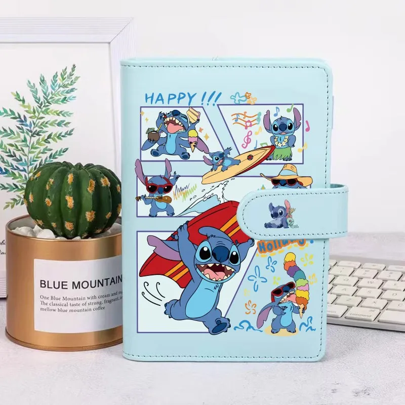 Disney Lilo & Stitch Stitch Handbook Creative High-value Cartoon Diy Printing Magnetic Closure Flipchart Notebook Student Gift