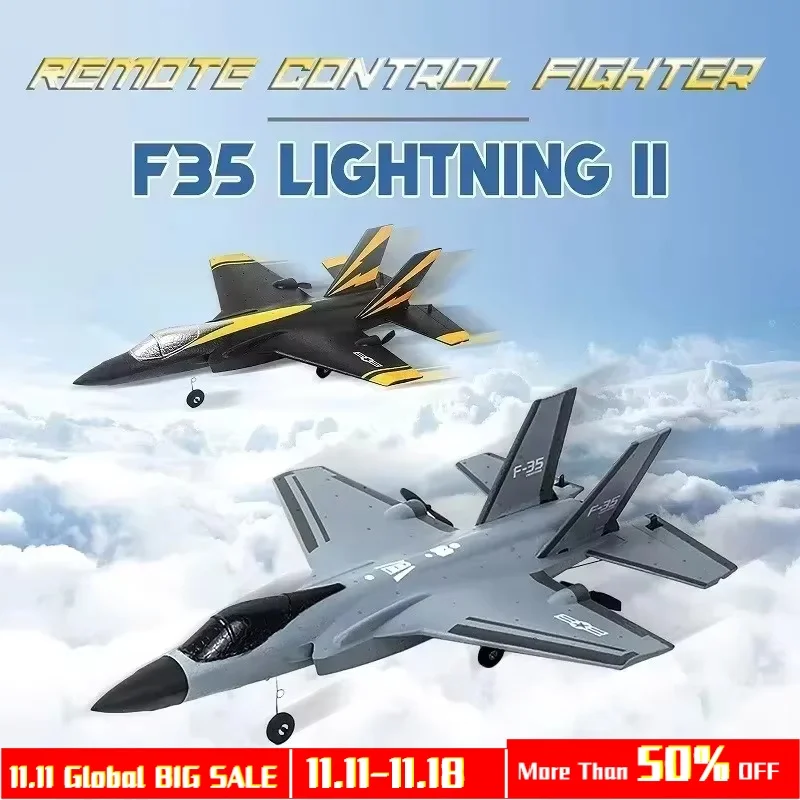 New F35 Remote Control Aircraft Fixed Wing Four Channel Electric Foam Fighter Model Children'S Outdoor Toy Birthday Gift