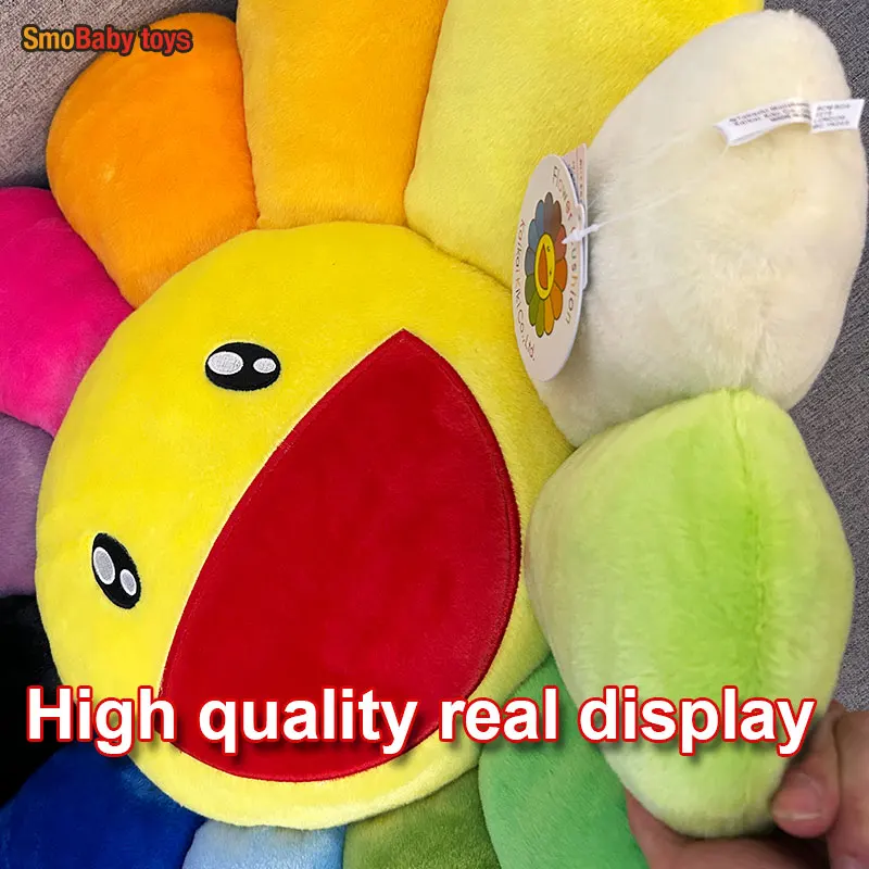 

Rainbow Daisy Plush Pillow, Japanese, Sunflower, Floor Game Mat Seat Pillow Sofa House Car Plush Pillow