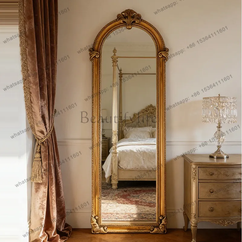 LD Big Floor Mirror Funky Luxury Long Bathroom Standing Full Body Modern Bedroom Moving Mirror Girls Home Decorations