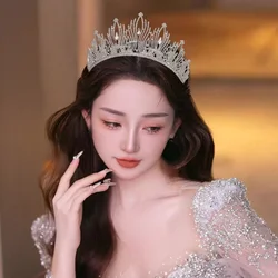 Baroque Bridal Wedding Headband Crystal Crowns and Rhinestone Tiaras Hair Jewelry Accessories Women Headwears Princess Diadem
