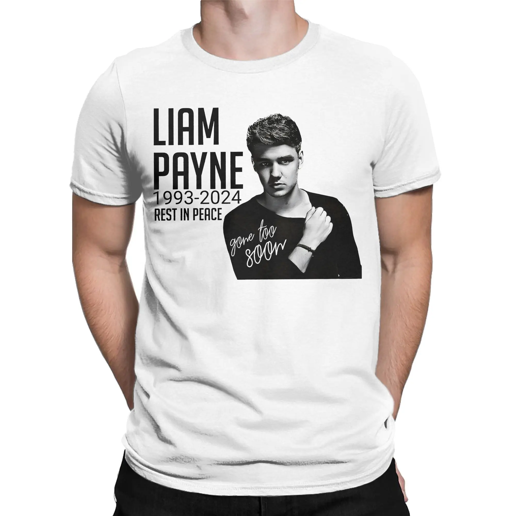 Mens Womens Liam Payne 1993-2024 rest in peace RIP memory Shirt 100% Cotton Print T-Shirt  Top Clothing