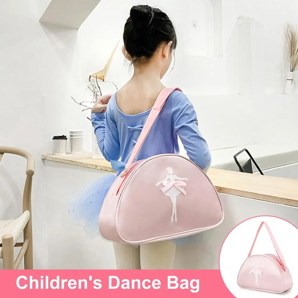 Ballet Dance Backpack Ruffle Lace Dress Dance Shoulder Handbag with Adjustable Strap Waterproof Small Duffle Bag Gym Bag