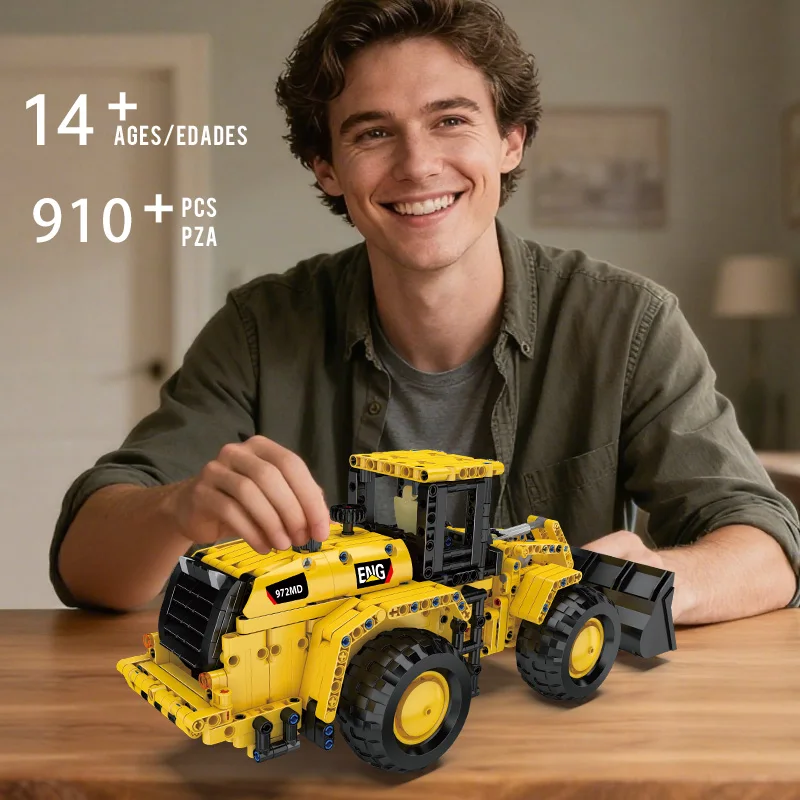 Mould King 17084 Technical Car Toys The 972M Wheel Loader Building Block Enginerring Truck Model Brick Set Kids Christmas Gift view 3
