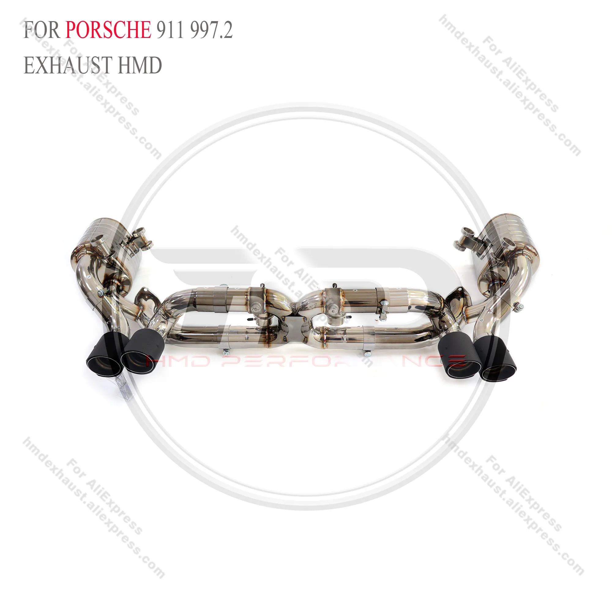 

HMD Exhaust System Stainless Steel Performance Catback for Porsche 911 997.2 upgrade GT3 Muffler With Valve