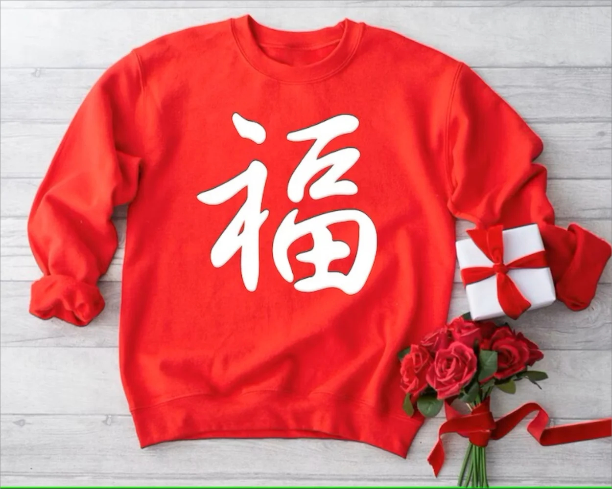 

New Year Of The Dragon Shirt Good Fortune Chinese Style Sweatshirt 2024 Lunar New Year Pullover Fu Good Luck Vietnamese New Year