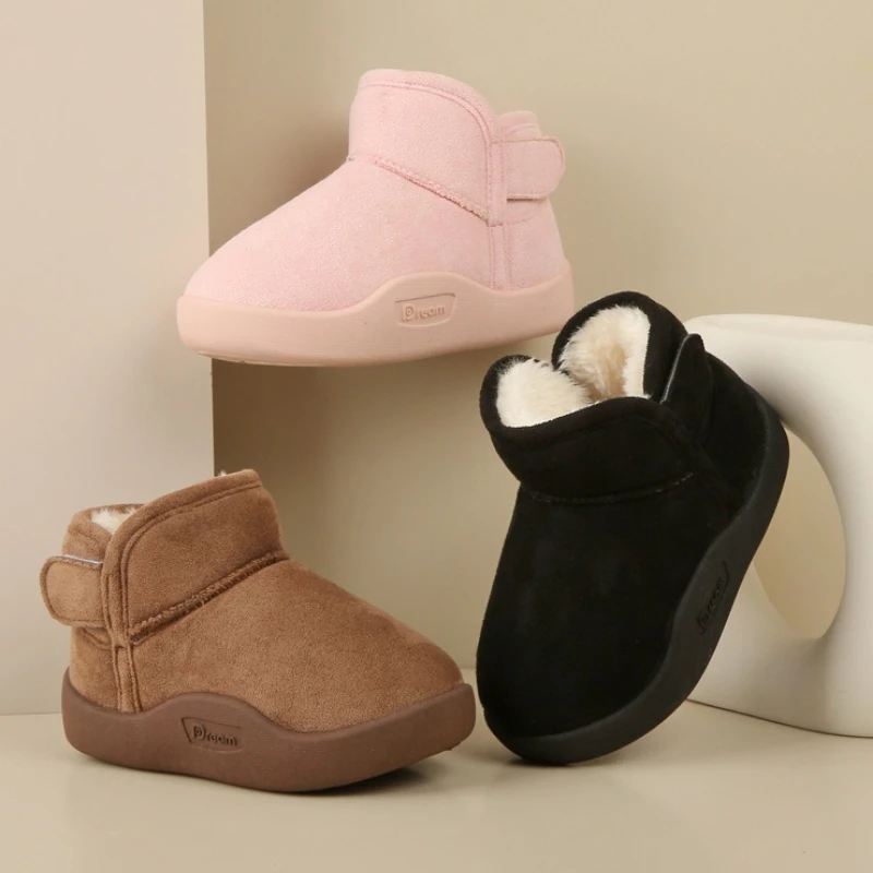 

Child Winter Boot 2025Winter New Style Child Warm Comforta Flat Boot Learning Shoe Design Anti Slip Soft Bottom Baby Cotton Boot