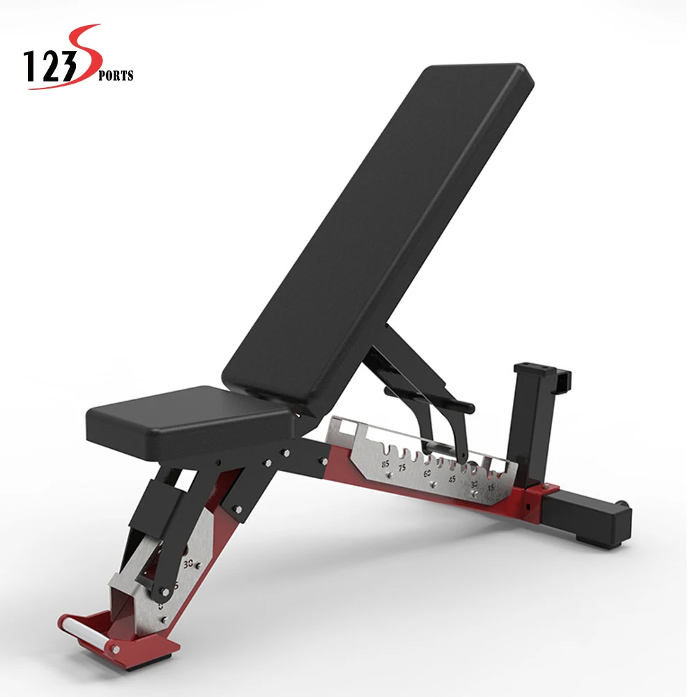 Fitness Strength Training Workout Adjustable Weight Bench With Movable Pulley