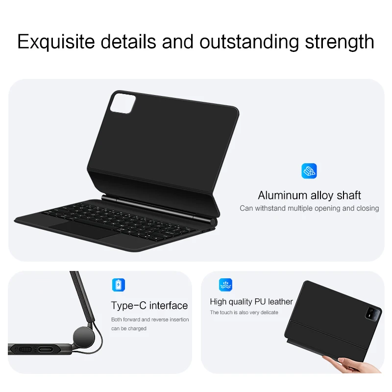 Backlight Magic Keyboard for Xiaomi Pad 6 5 Pro for MiPad 6 Mi Pad 5 6 Pro 11 inch Tablet Case German Spanish Arabic Keyboard