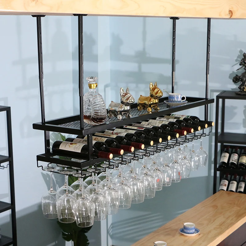 

Креативная стойка для бокалов для бара, подвесной держатель для бокалов, перевернутый домашний бар, винная стойка, легкий роскошный подвесной подстаканник