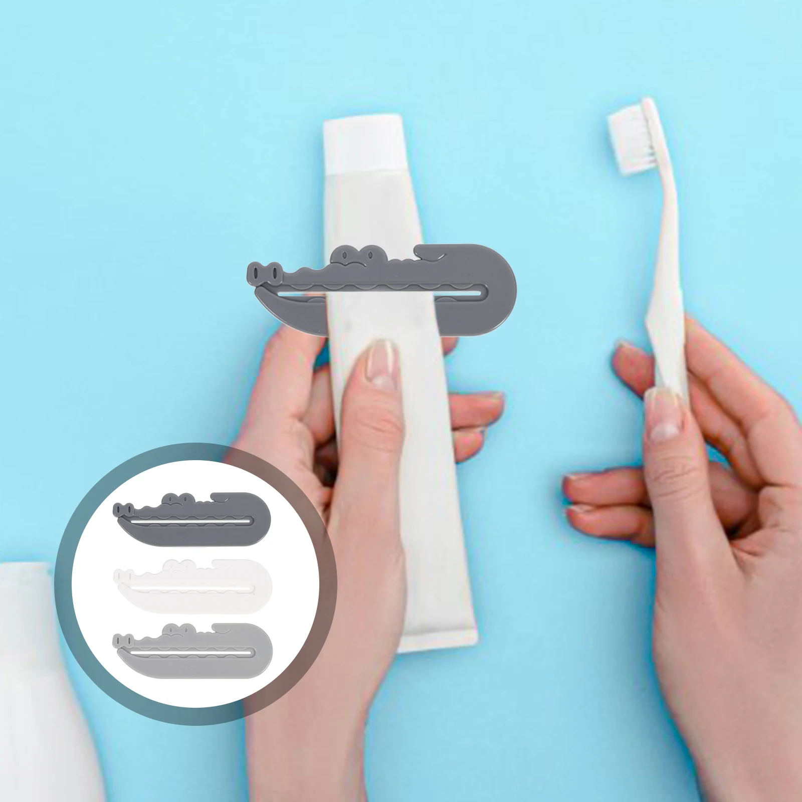 

3Pcs Toothpaste Squeezer Premium Material Manual Tube Extruder Compact Portable Toothpaste Rolling Squeezer for Home Bathroom