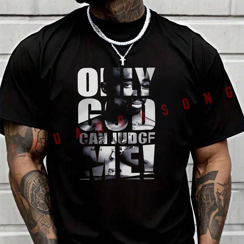 

Мужская футболка New Best Of Trendys, футболка с надписью "Only God Can Judge Me", быстросохнущая рубашка, однотонные черные футболки, летняя повседневная верхняя одежда