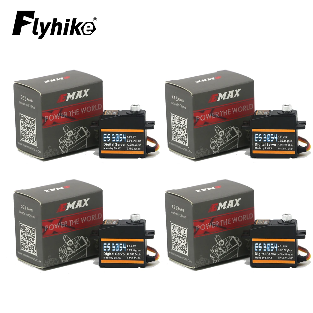 

1/4pcs Emax ES3054 Metal Gear Digital Servo 17g 3.5kg 0.13sec 23T Servo For RC Airplane ES3154