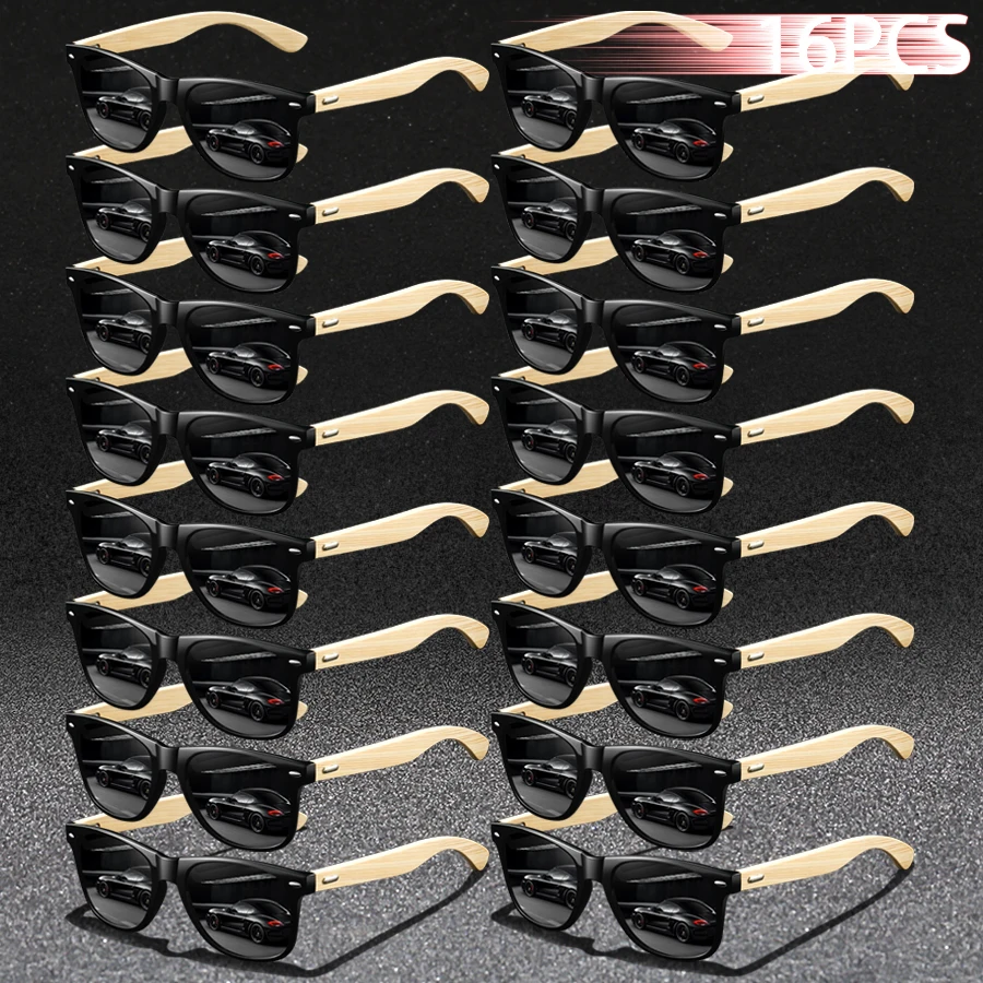 

16PCS Fashion Classic Square UV400 Sunglasses Men Women Driving Fishing Colorful Trendy Lightweight Outdoor Goggles