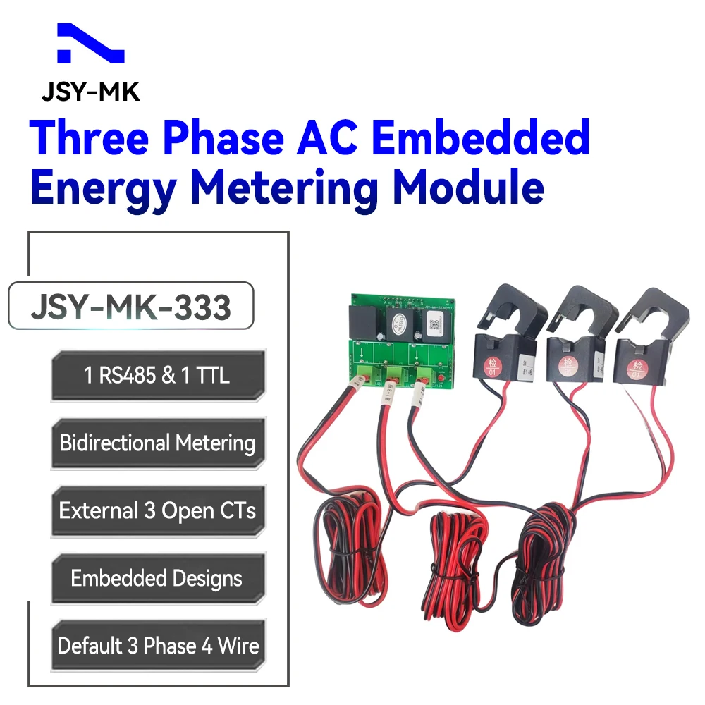 JSY-MK-333 Three-Phase AC Power Metering 100A Three-Phase Power Quality Detector Three-Phase Electric Energy Meter