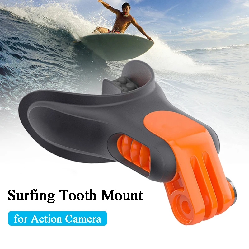 Surfing Tooth Mount Kit For GoPro Hero 12 11 10 9 8 7 6 5 4 Black DJI Action4/Insta360 X 3 /GO 3Camera Surfing Shoot Accessories