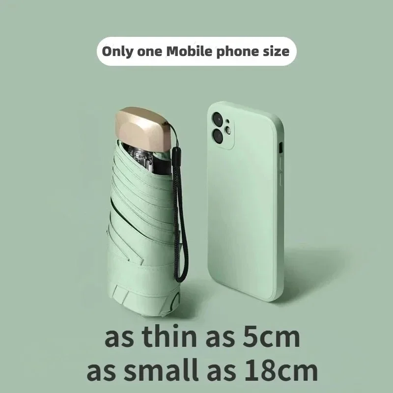 Скидка 55%, мини-зонт от солнца, маленький карманный зонт от дождя, виниловый складной УФ-защита от ультрафиолета, солнцезащитный козырек, карманный зонтик от солнца, капсула