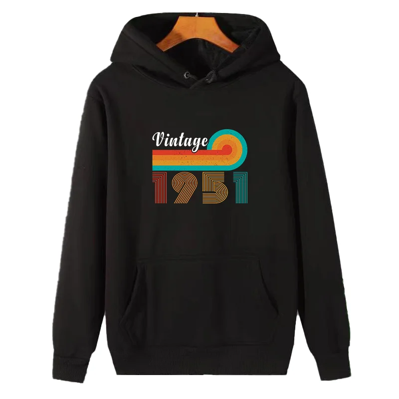 

Vintage 1951 Graphic Hooded Sweatshirts Winter Fashion Thick Sweater Hoodie New In Hoodies & Sweatshirts Men's Sportswear