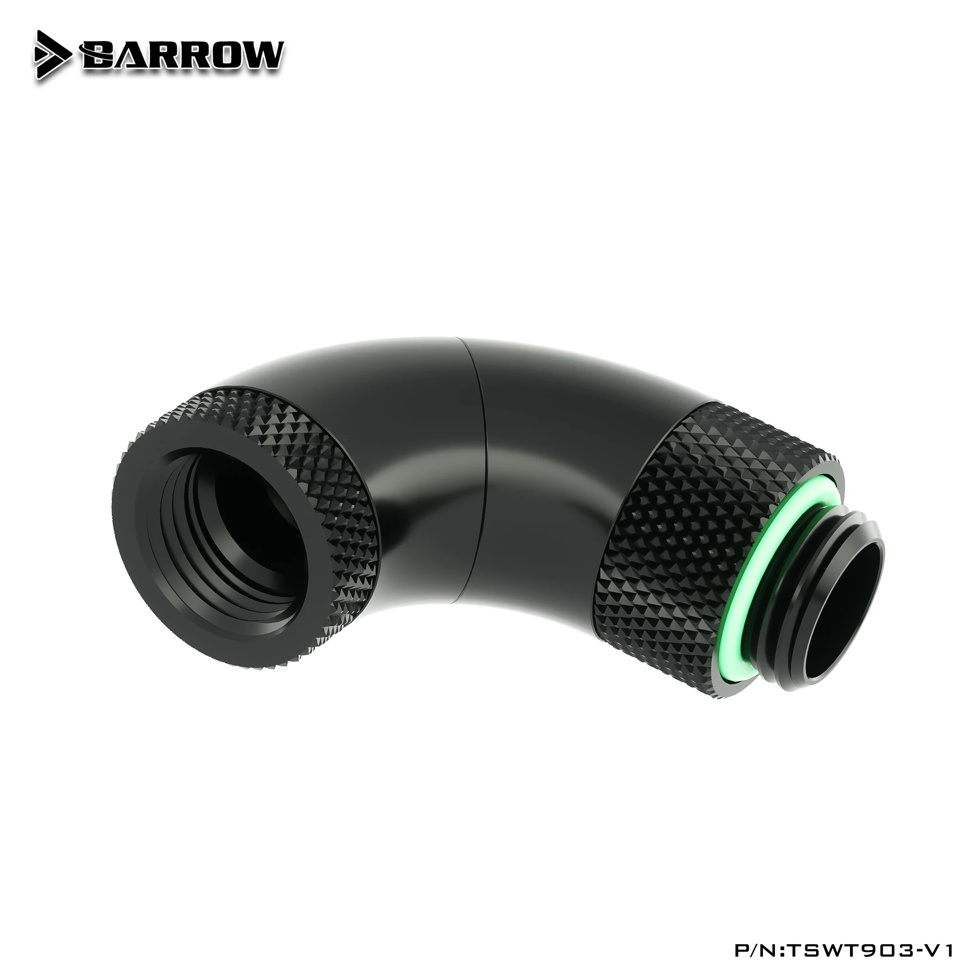 BARROW G1/4" 90 °   Siku Miring 360 Benang Dalam Yang Dapat Diputar Ke Benang Luar G1/4" Perlengkapan Pendingin Air,,TSWT903-V1